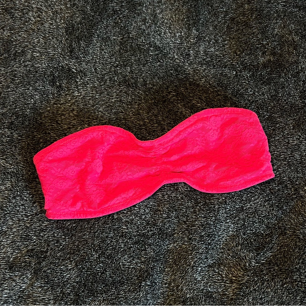 PINK Barely Worn Hot Pink Bikini Top, Size small